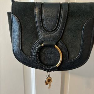 See by Chloe Hana Mini Saddle Bag Crossbody. Navy Blue. Gently used.
